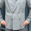 Veste croisée gris clair laine et cachemire Loro Piana