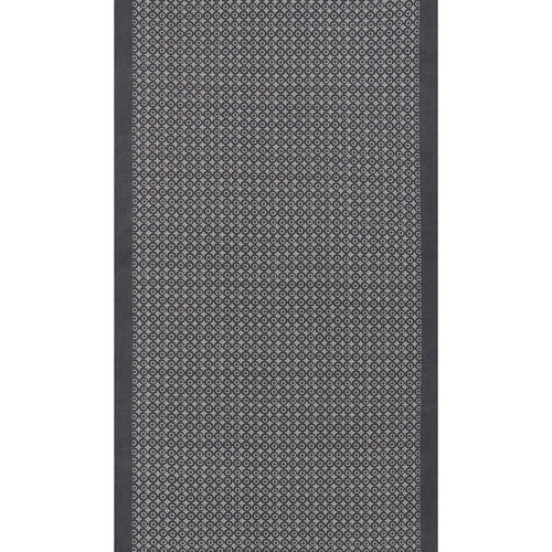 Écharpe voile de cachemire gris motifs losange et cercle