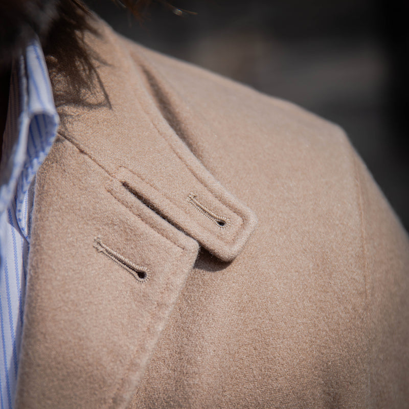 Veste souple en cachemire lavé beige