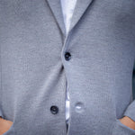 Veste en maille de laine gris clair