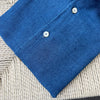 Chemise en chambray bleu col italien