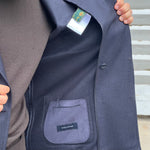 Veste croisée bleu marine laine et cachemire Loro Piana