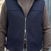 Gilet sans manches jersey de laine et cachemire bleu marine