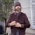Blouson marron velours de coton