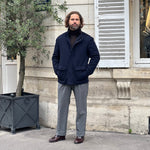 Parka en cachemire Loro Piana bleu marine