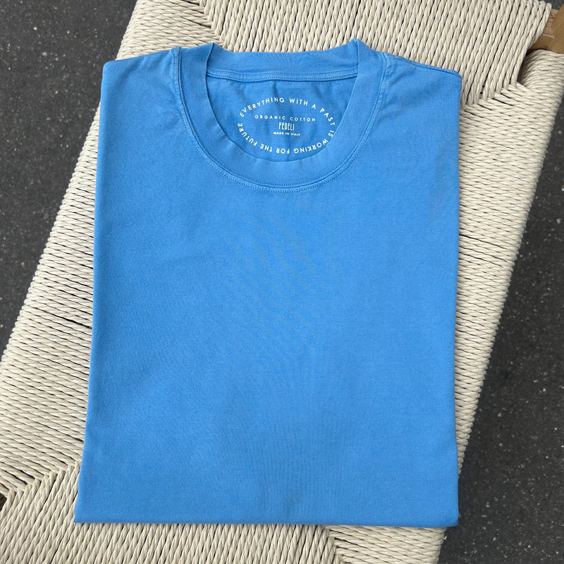 T-shirt “GIZA” coton bleu clair - FEDELI