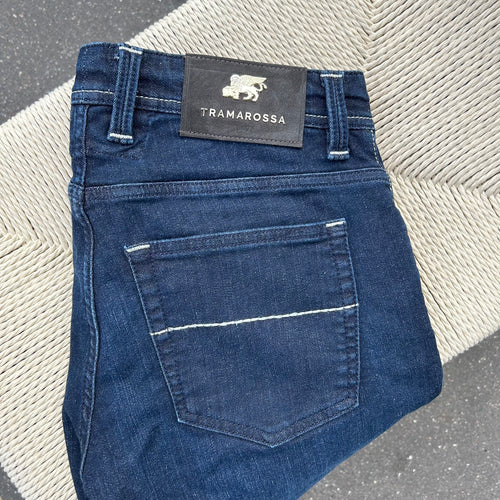 Jeans Tramarossa bleu foncé doublé