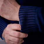 Gilet laine vierge bleu marine
