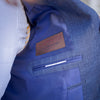 Veste bleu denim laine lin et soie