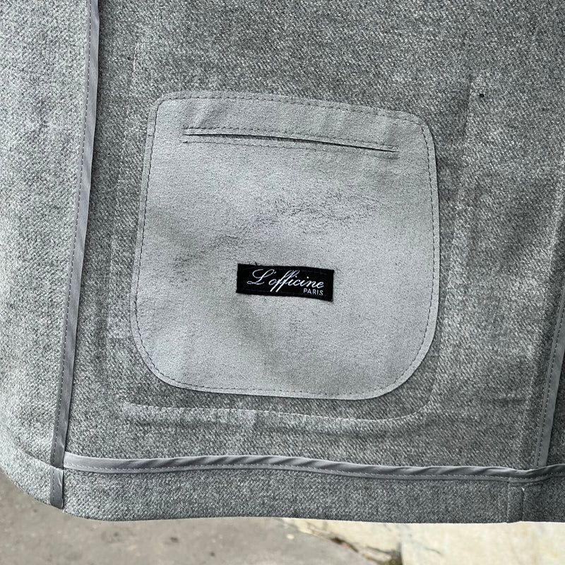 Veste croisée gris clair laine et cachemire Loro Piana