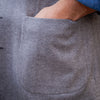 Veste ICONIC jersey de cachemire et soie gris LORO PIANA chevrons
