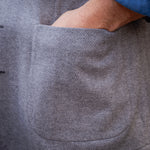 Veste ICONIC jersey de cachemire et soie gris LORO PIANA chevrons