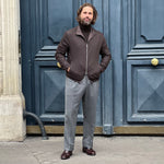 Blouson marron réversible