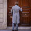 Manteau « Polo coat » chevron blanc cassé et noir