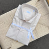 Chemise en flanelle de coton beige clair col POSITANO