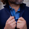 Gilet laine vierge bleu marine