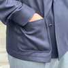 Veste croisée bleu marine laine et cachemire Loro Piana