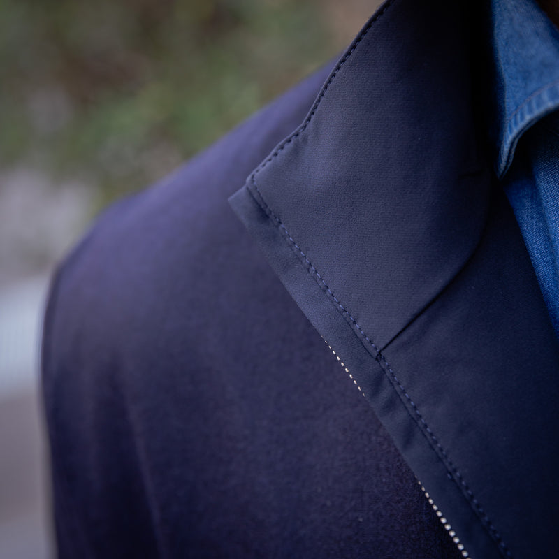 Blouson bleu marine réversible