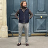 Gilet sans manches jersey de laine et cachemire bleu marine