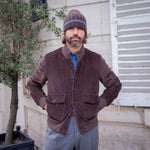 Blouson marron velours de coton