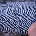 Manteau « Polo coat » chevron blanc cassé et noir