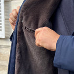 Parka technique bleu marine doublure eco-fur