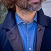 Manteau réversible PEAK bleu marine / marron foncé
