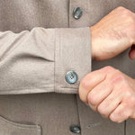 Veste col officier camel laine chameau