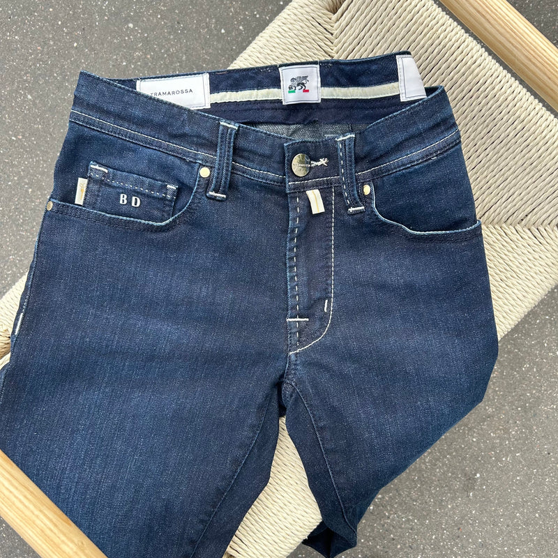 Jeans Tramarossa bleu foncé doublé