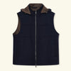Gilet sans manches jersey de laine et cachemire bleu marine