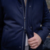 Parka fourrure amovible laine et cachemire imperméable Loro Piana bleu marine