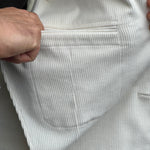 Veste en velours côtelé blanc cassé