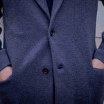 Veste en maille gris soutenu laine