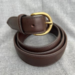 Ceinture « old fashion » cuir marron