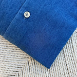 Chemise col boutonné denim bleached coupe ajustée