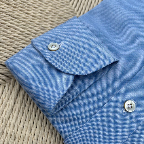 Polo shirt piqué de coton bleu ciel