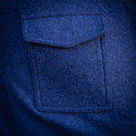Sur-chemise en cachemire bleu jean