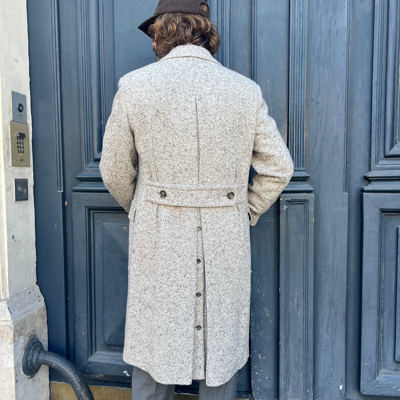 Manteau « polo coat » gris chiné