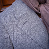 Manteau « Polo coat » chevron blanc cassé et noir