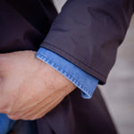 Manteau réversible PEAK bleu marine / marron foncé