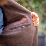 Veste ICONIC jersey de cachemire et soie Loro Piana marron chevrons
