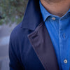 Manteau réversible PEAK bleu marine / marron foncé