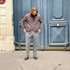 Blouson marron réversible