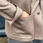 Veste col officier camel laine chameau