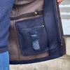 Saharienne bleu marine jersey laine et cachemire