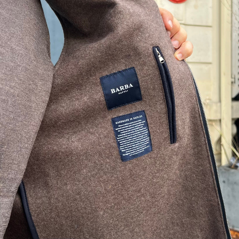 Gilet sans manches jersey de laine et cachemire bleu marine