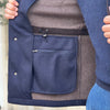 Saharienne bleu marine jersey laine et cachemire