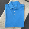 Polo manches courtes jersey de coton “Giza” bleu clair