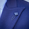 Veste maille croisée bleu marine laine