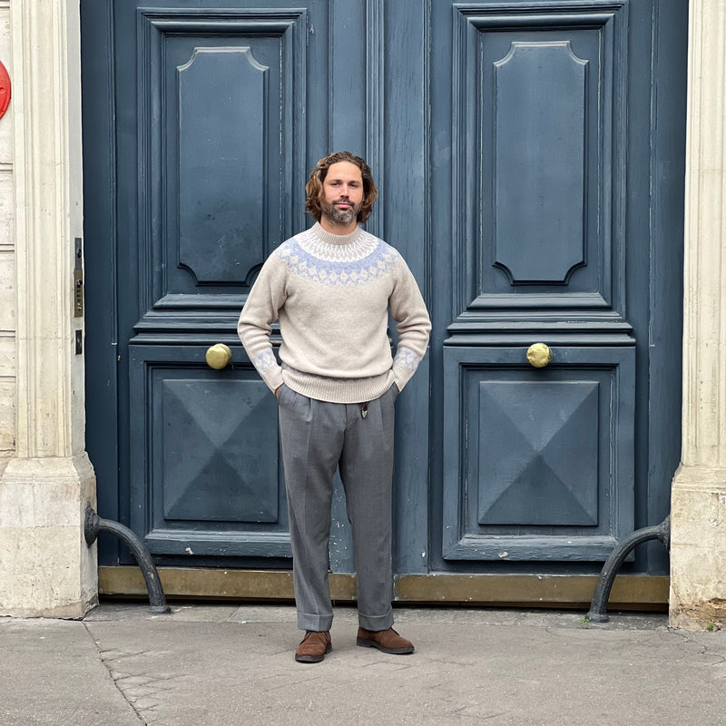 Pull « Cortina » laine et cachemire beige
